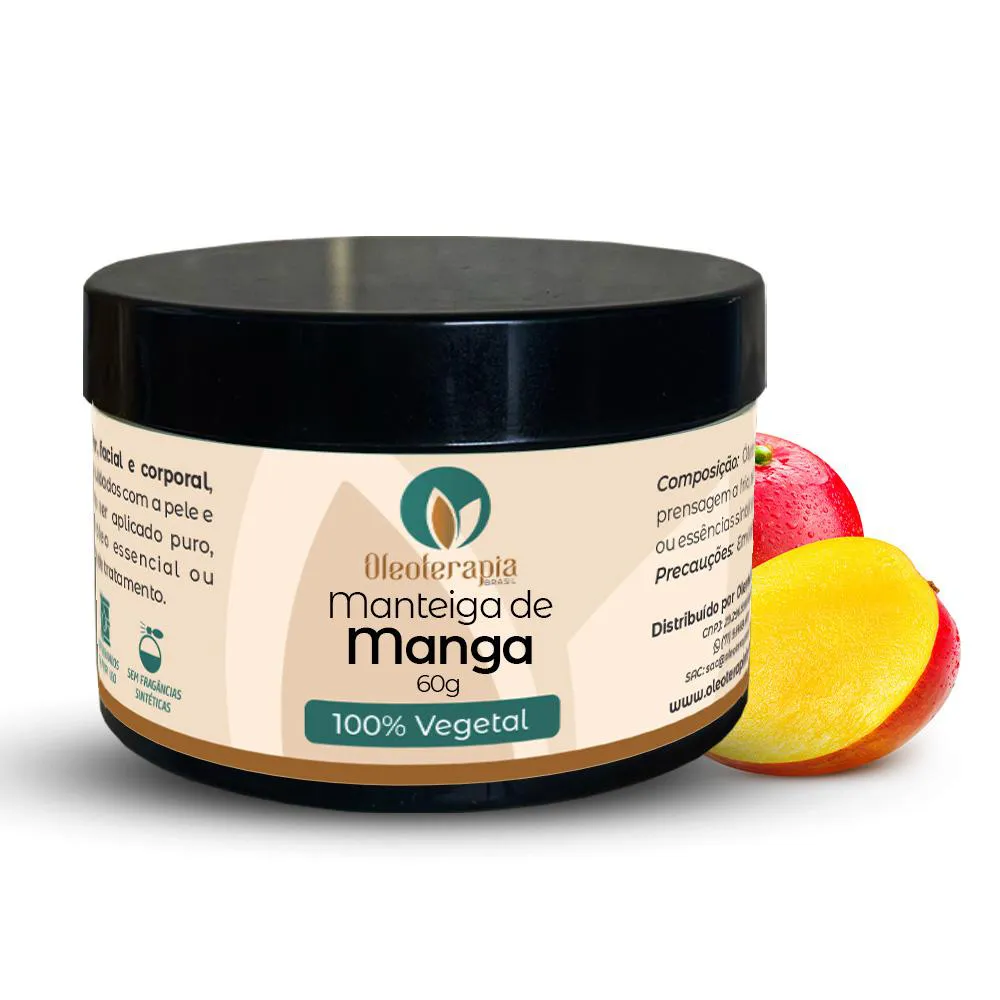 MANTEIGA DE MANGA PURA E 100% NATURAL USO CAPILAR E CORPORAL-60G