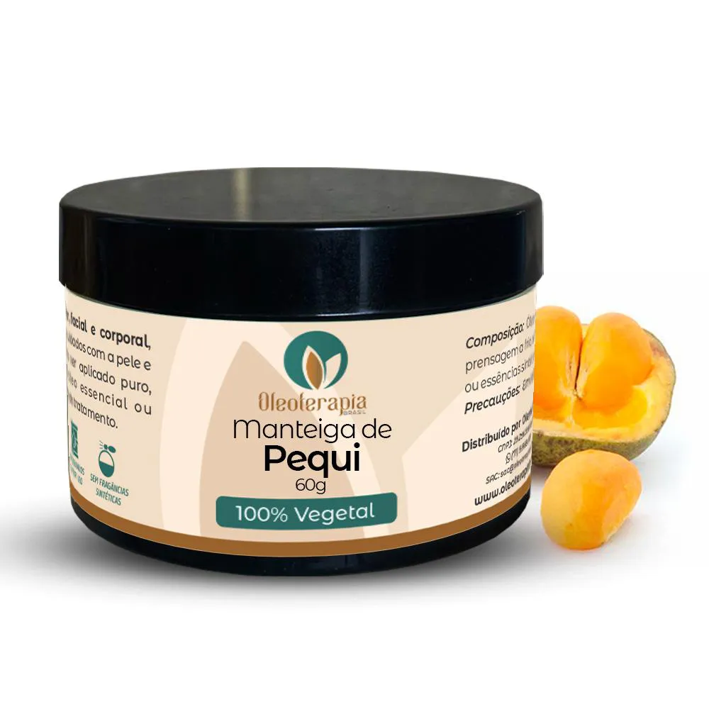 MANTEIGA DE PEQUI PURA E 100% NATURAL USO CAPILAR E CORPORAL-60G