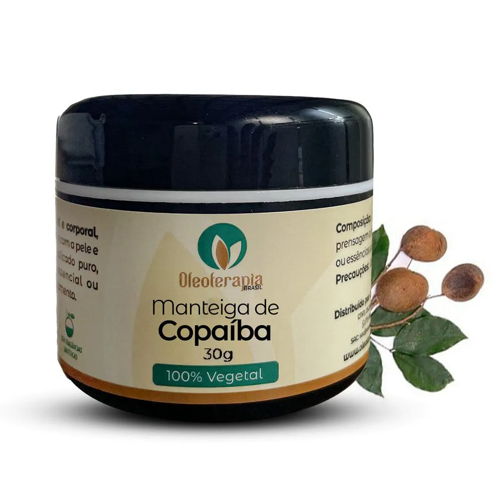 MANTEIGA DE COPAíBA PURA E 10% NATURAL USO CAPILAR E CORPORAL-30G