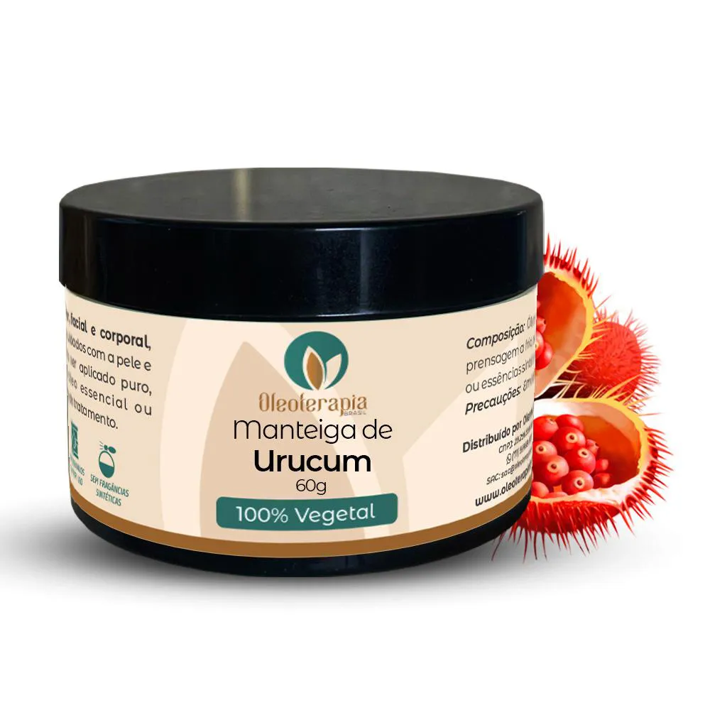 MANTEIGA DE URUCUM PURA E 100% NATURAL USO CAPILAR E CORPORAL-60G