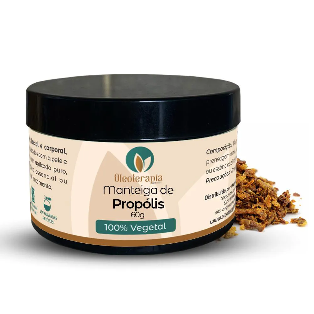 MANTEIGA DE PRóPOLIS PURA E 100% NATURAL USO CAPILAR E CORPORAL-60G