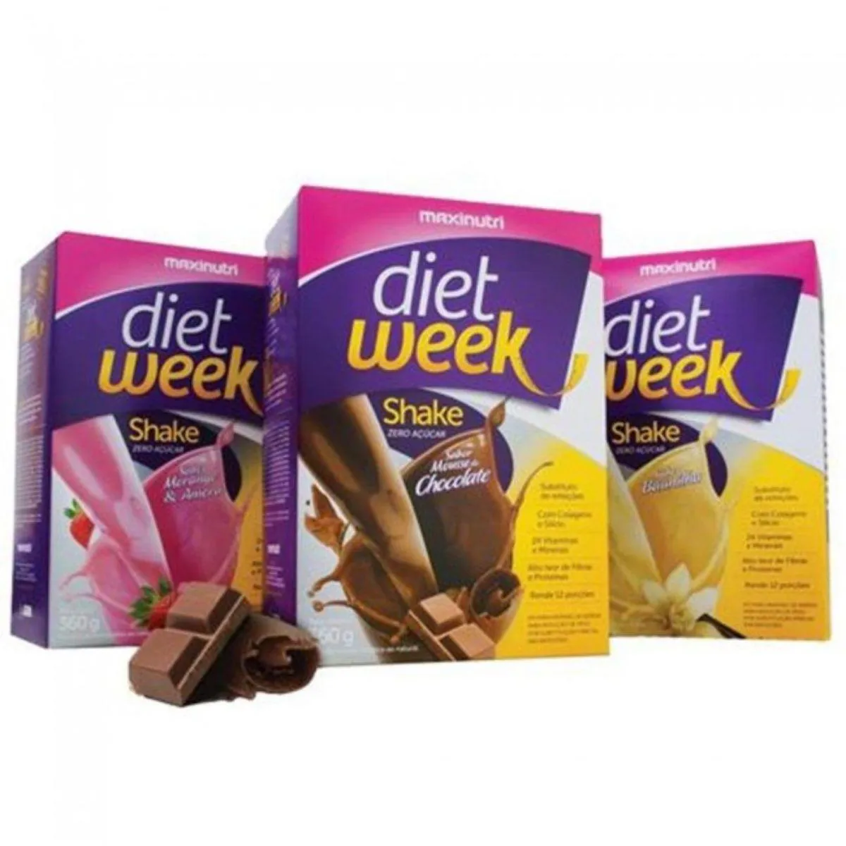 KIT 03 DIET WEEK SHAKE SABORES - MAXINUTRI