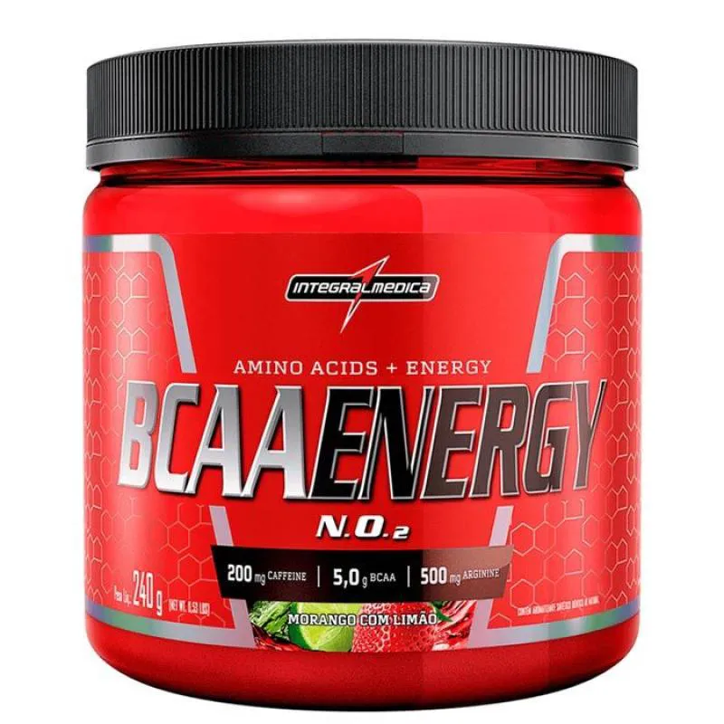 BCAA ENERGY (240G) - SABOR: MORANGO C/ LIMãO