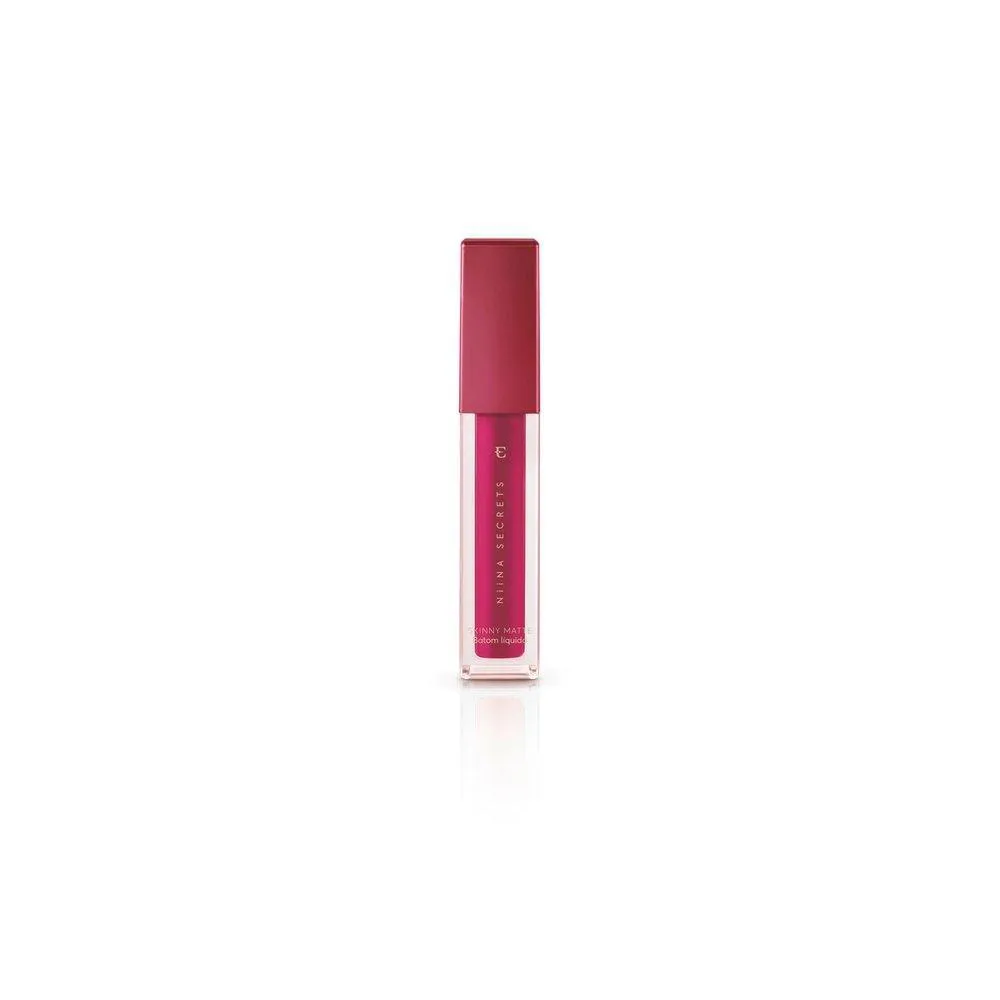 BATOM LíQUIDO NIINA SECRETS SKINNY MATTE PINK PEôNIA