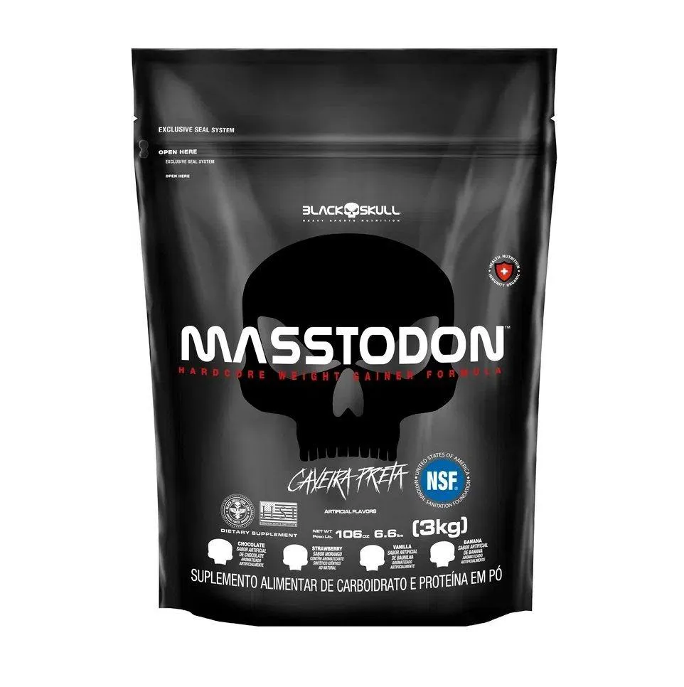 MASSTODON REFIL (3KG) - SABOR: MORANGO