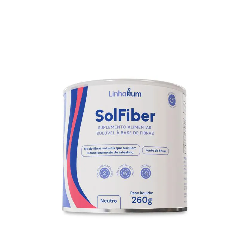 FIBRA PREBIÓTICA SOLFIBER - LINHAHUM - 260G SABOR NEUTRO