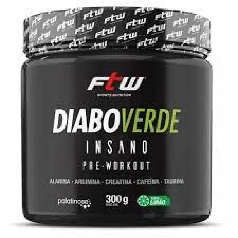 DIABO VERDE PRE-WORKOUT (300G) - SABOR: LIMãO