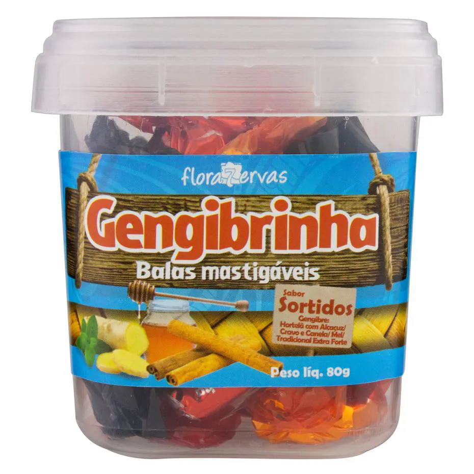 BALA POTE BALA DE GENGIBRE GENGIBRINHA MISTO (4 SABORES)