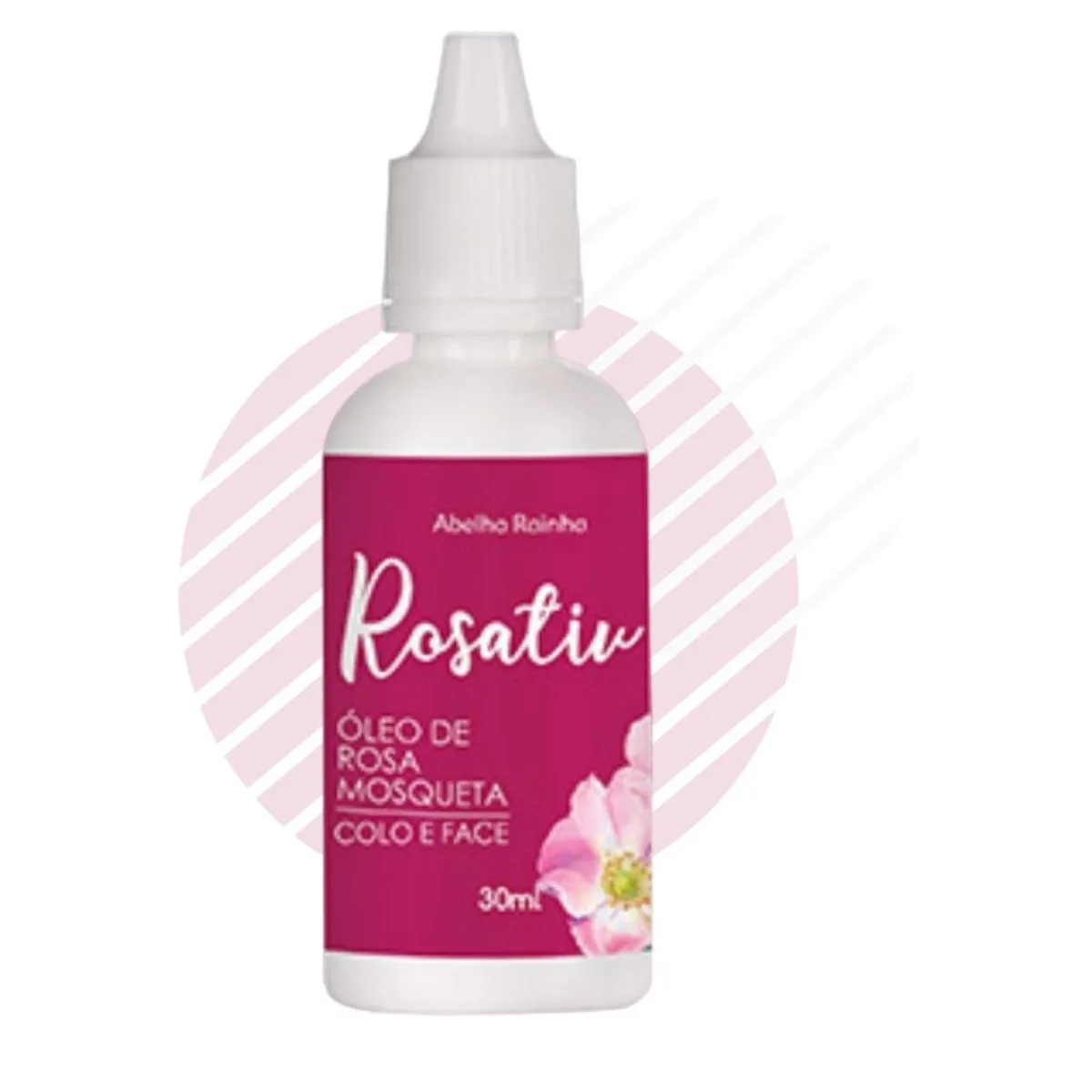 ÓLEO DE ROSA MOSQUETA COM FPS P/ PELE RESSECADA 30ML ROSATIV ABELHA RAINHA Todos OS Tipos