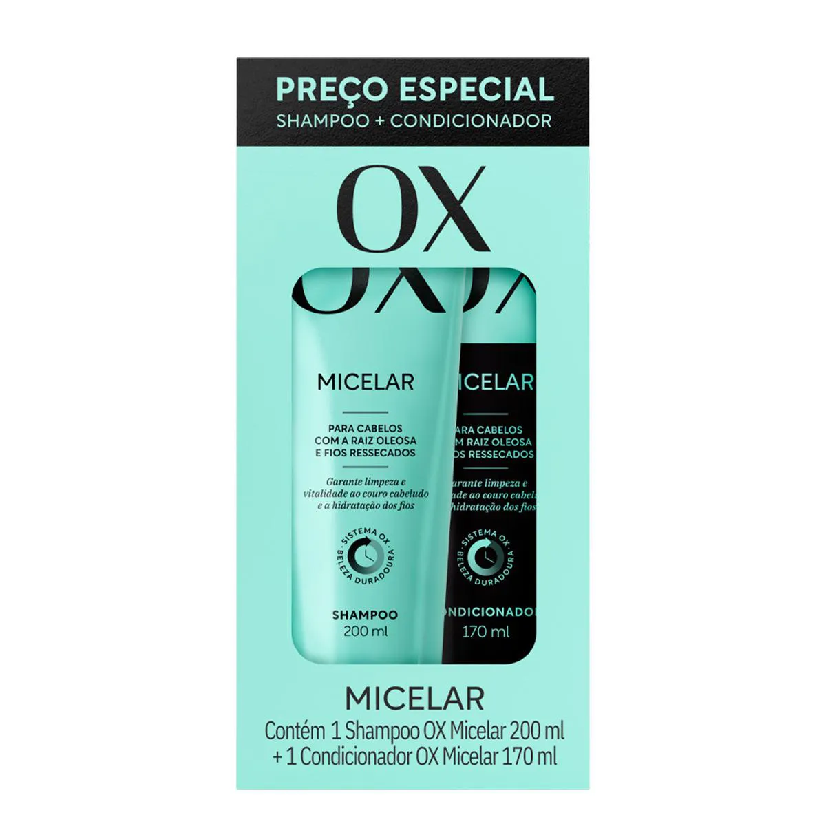 Kit OX Micelar Shampoo 200ml + Condicionador 170ml