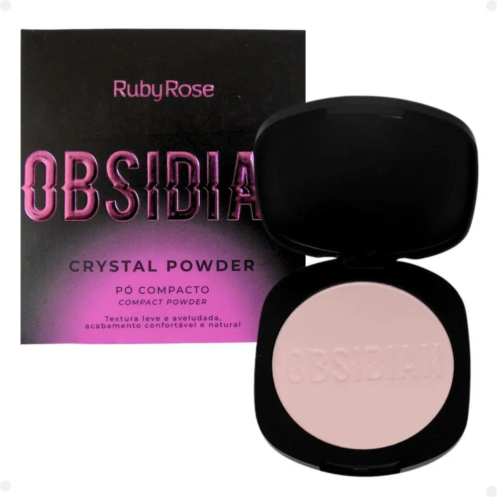 Pó COMPACTO RUBY ROSE OBSIDIAN CRYSTAL POWDER PC44 9,6G