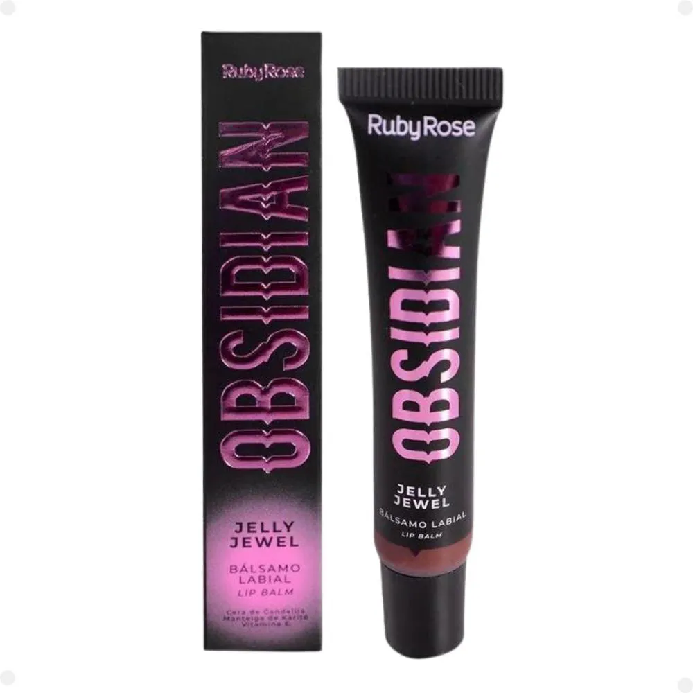LIP BALM RUBY ROSE OBSIDIAN JELLY JEWEL TIGER EYE 10ML
