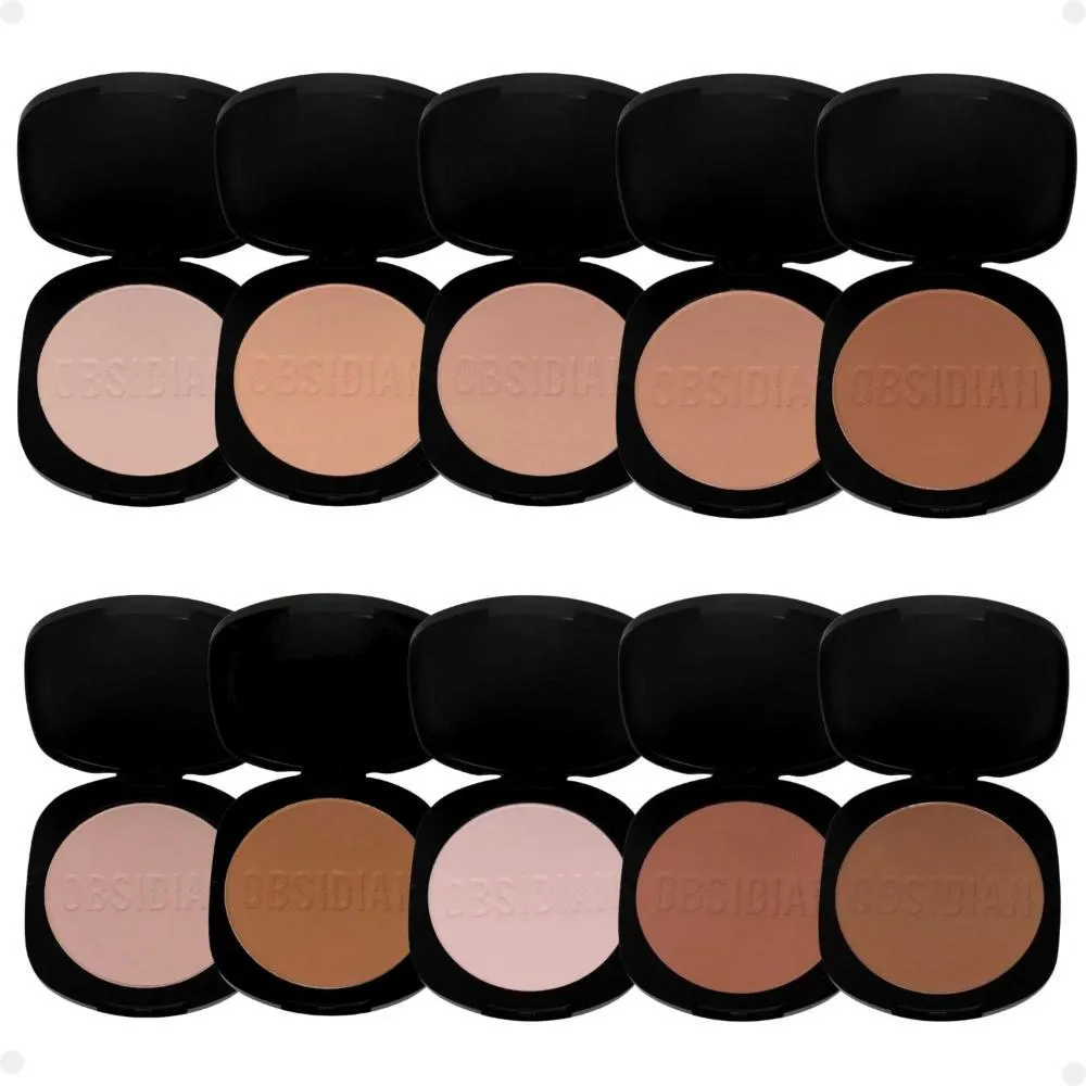 KIT Pó COMPACTO RUBY ROSE OBSIDIAN CRYSTAL POWDER COM 10 9,6G
