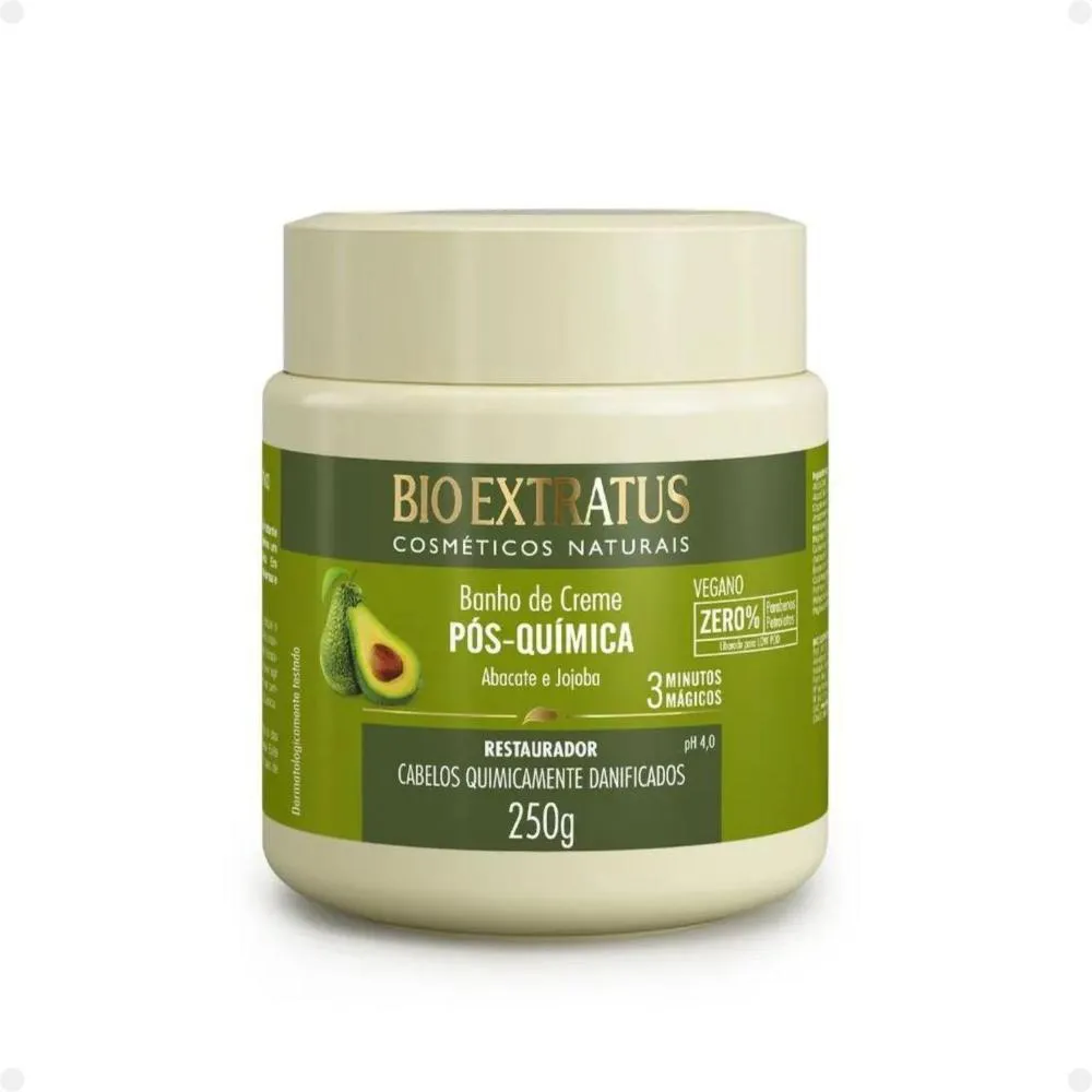BANHO DE CREME BIO EXTRATUS PóS QUIMICA ABACATE E JOJOBA 250G