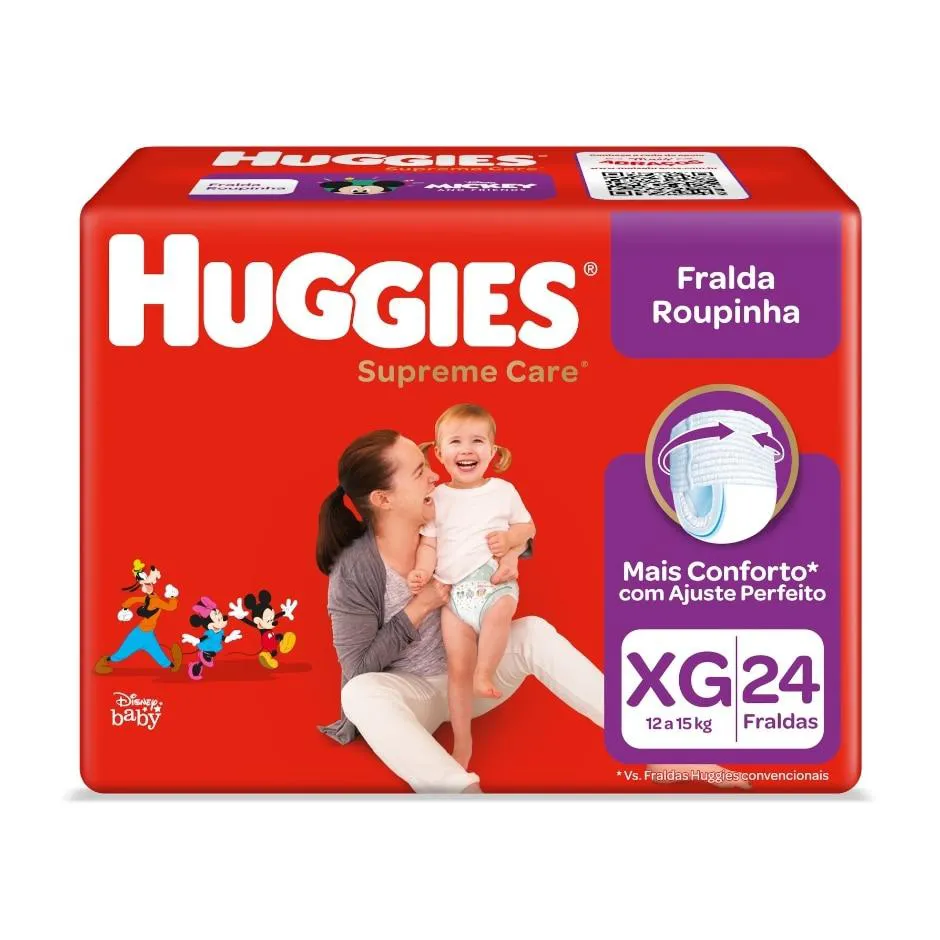 Fralda Calça Huggies Roupinha Supreme Care XG 24 Unidades