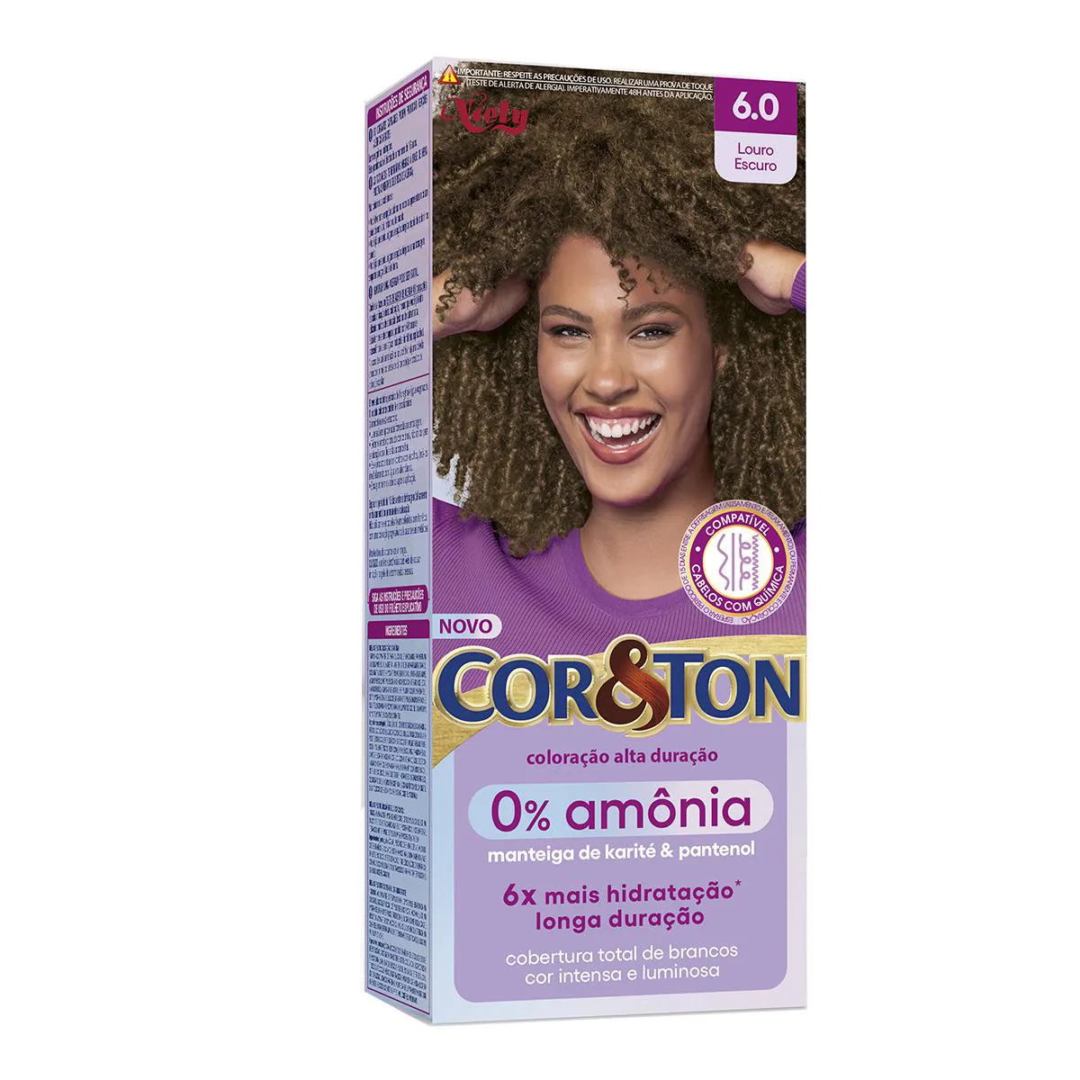 COR&TON TINTURA SEM AMONIA 6.0 LOURO ESCURO 988073 | Droga Raia