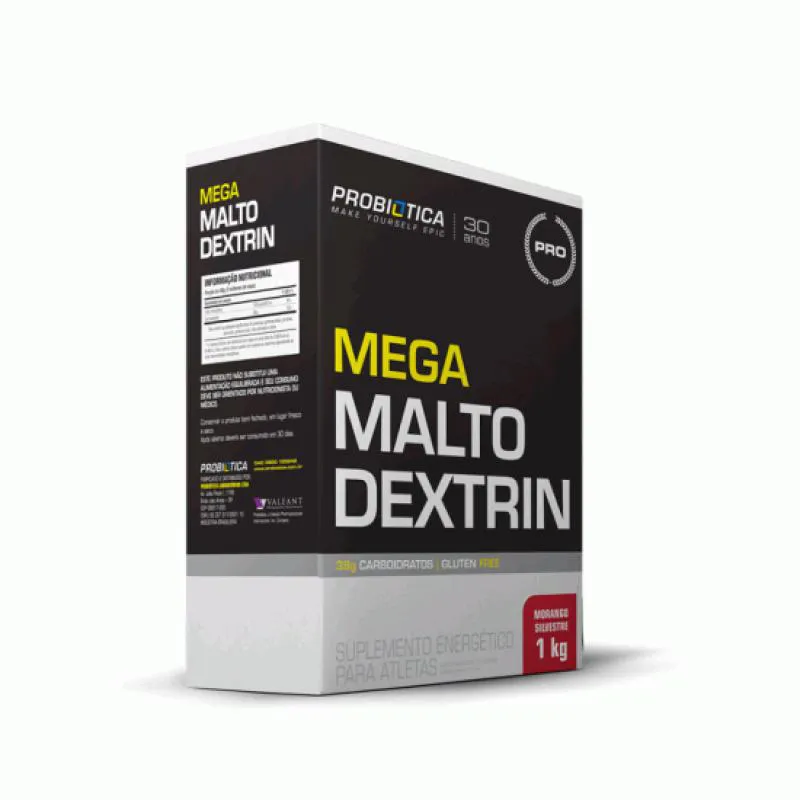 MEGA MALTO DEXTRIN (1KG) - SABOR: MORANGO