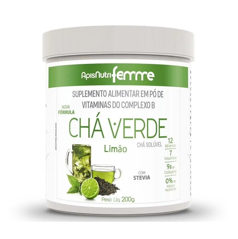 CHá SOLúVEL (200G) - SABOR: CHá VERDE - LIMãO