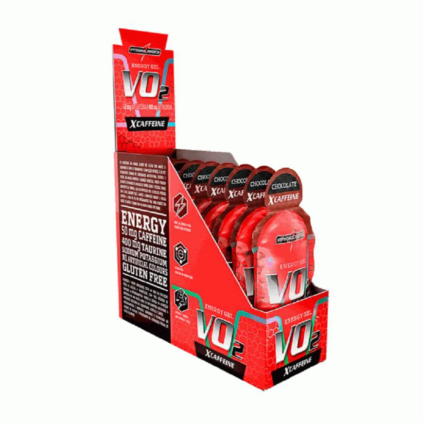 VO2 GEL X-CAFFEINE (10 SACHêS 30G) - SABOR: CHOCOLATE