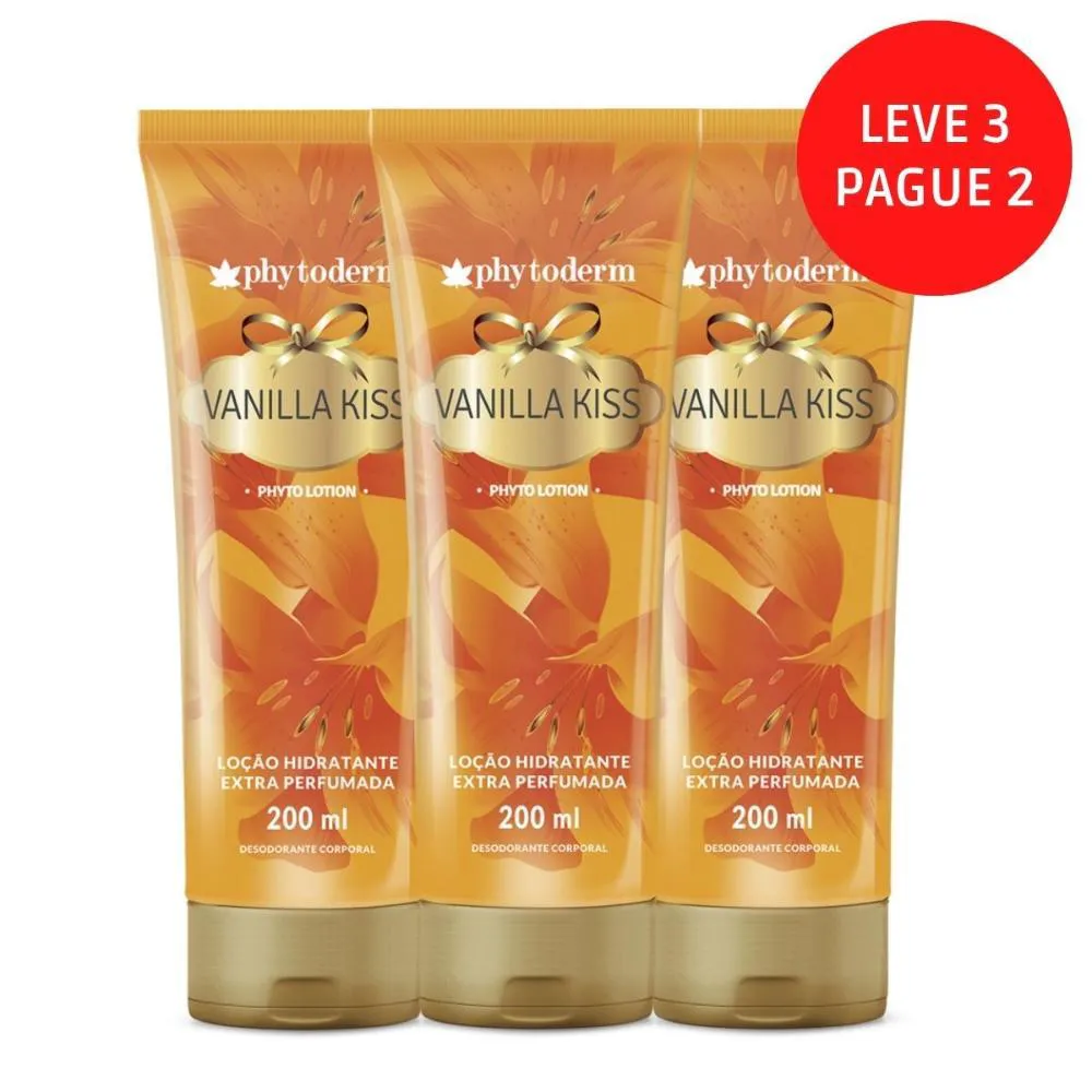 LOçãO HIDRATANTE LEVE 3 PAGUE 2 PHYTODERM VANILLA KISS 200ML