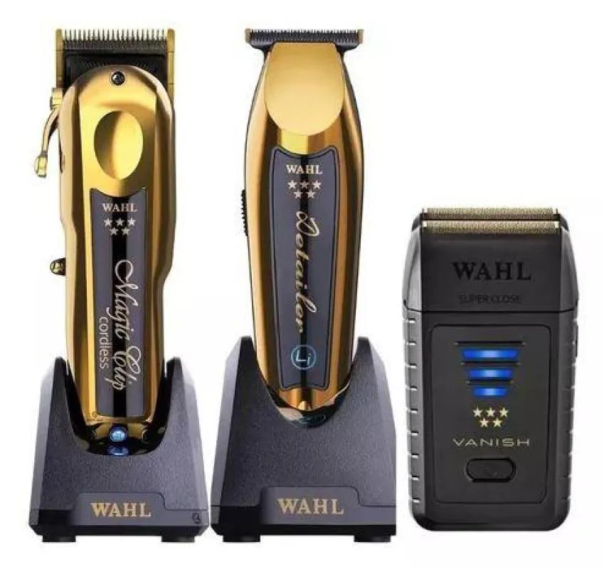 MAQUINAS DE CORTE GOLD E ACABAMENTO VANISH WAHL BIVOLT