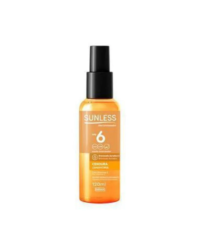 ÓLEO BRONZEADOR CENOURA FPS6 SUNLESS FARMAX