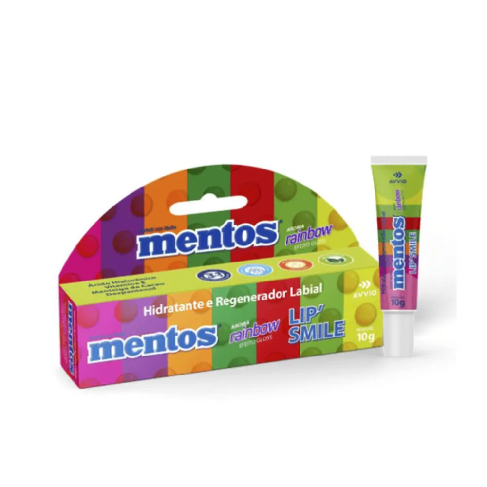 HIDRANTANTE LABIAL MENTOS LIP SMILE RAINBOW 10G