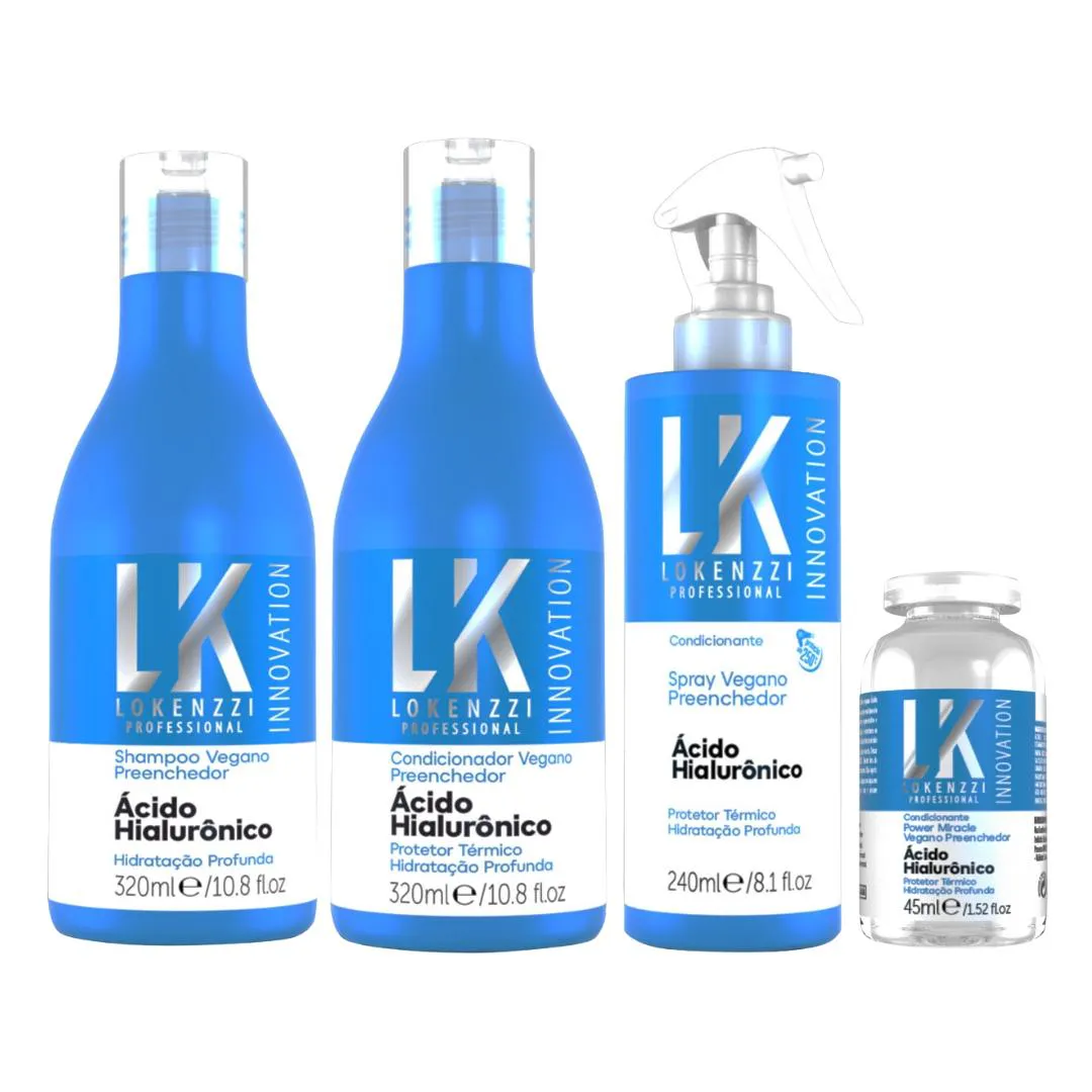 KIT LOKENZZI ACIDO HIALURONICO SHAMPOO COND SPRAY POWER DOSE