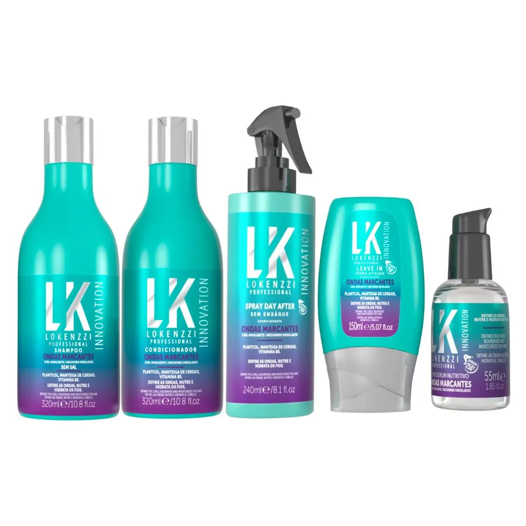 KIT LOKENZZI ONDAS MARCANTES SH COND SPRAY LEAVE IN SERUM