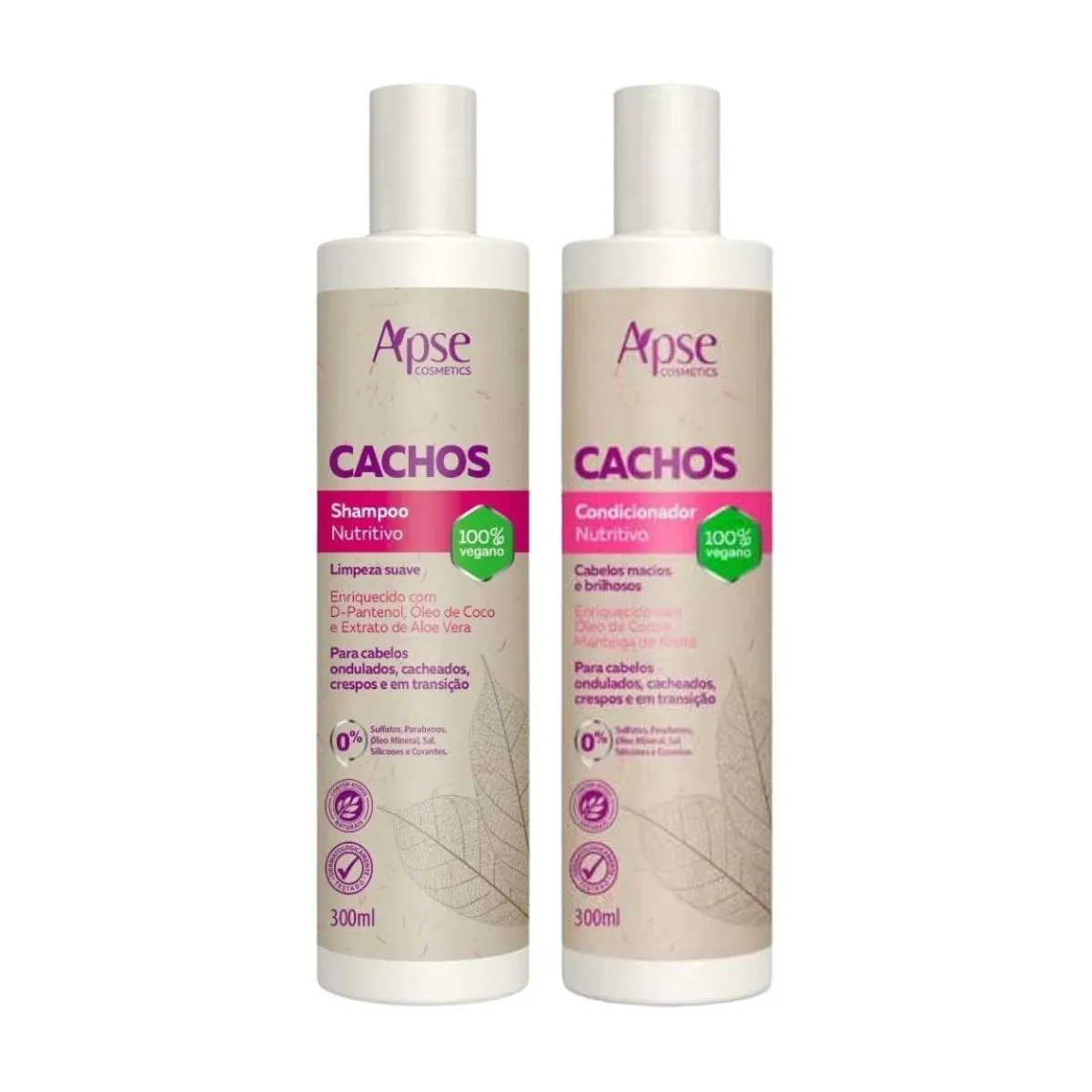KIT APSE CACHOS SHAMPOO E CONDICIONADOR NUTRITIVO 300ML