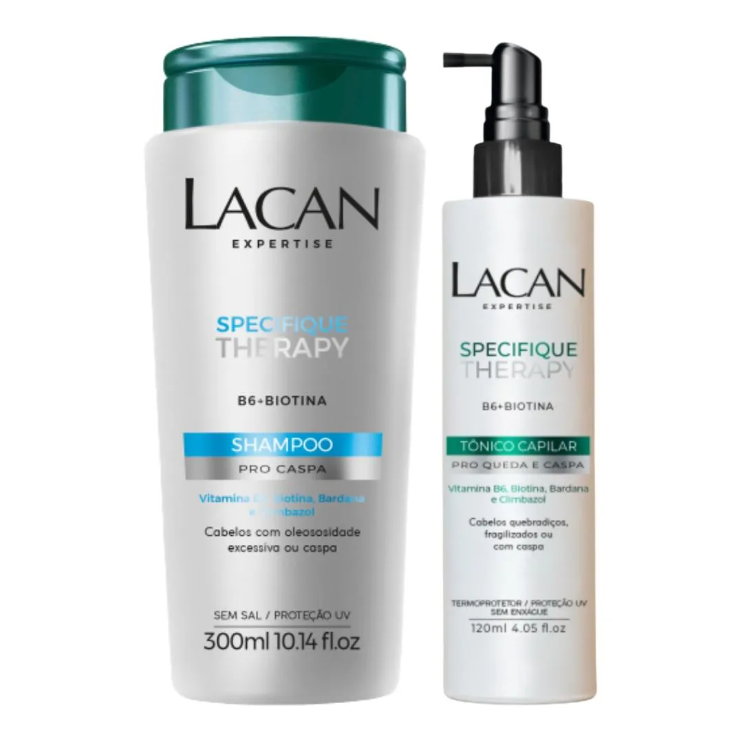 KIT LACAN SPECIFIQUE THERAPY SHAMPOO PRO CASPA + TôNICO