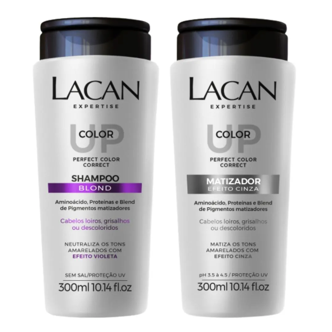 KIT LACAN COLOR UP SHAMPOO BLOND + MATIZADOR EFEITO CINZA