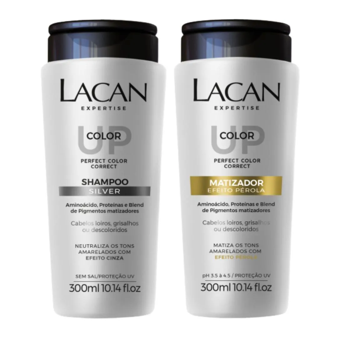 KIT LACAN COLOR UP SHAMPOO SILVER + MATIZADOR EFEITO PéROLA
