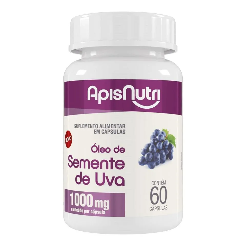 ÓLEO DE SEMENTE DE UVA 1000MG (60 CAPS) - PADRãO: ÚNICO