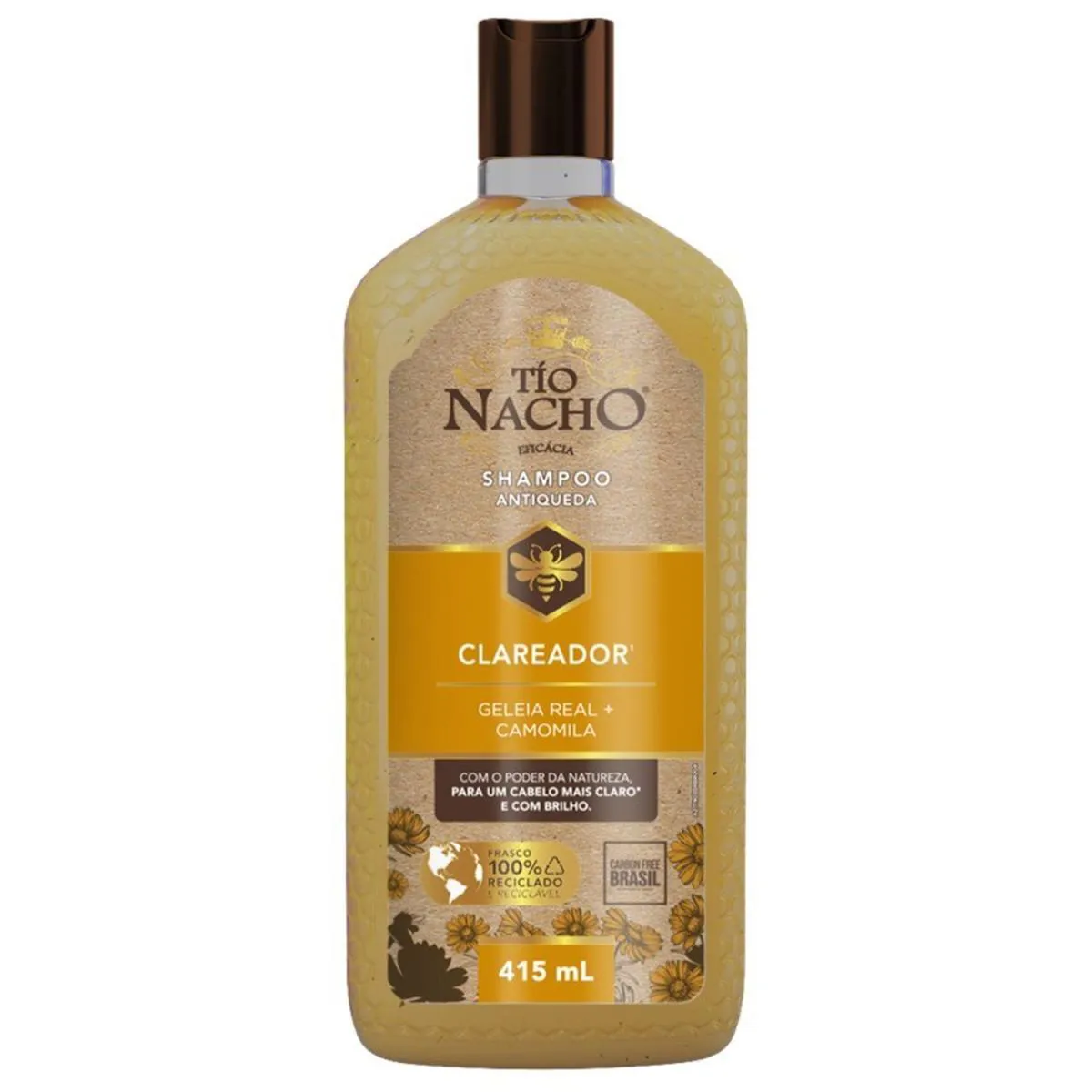 TIO NACHO SHAMPOO ANTIQUEDA CLAREADOR COM GELEIA REAL + CAMOMILA 415ML (7898949409724)