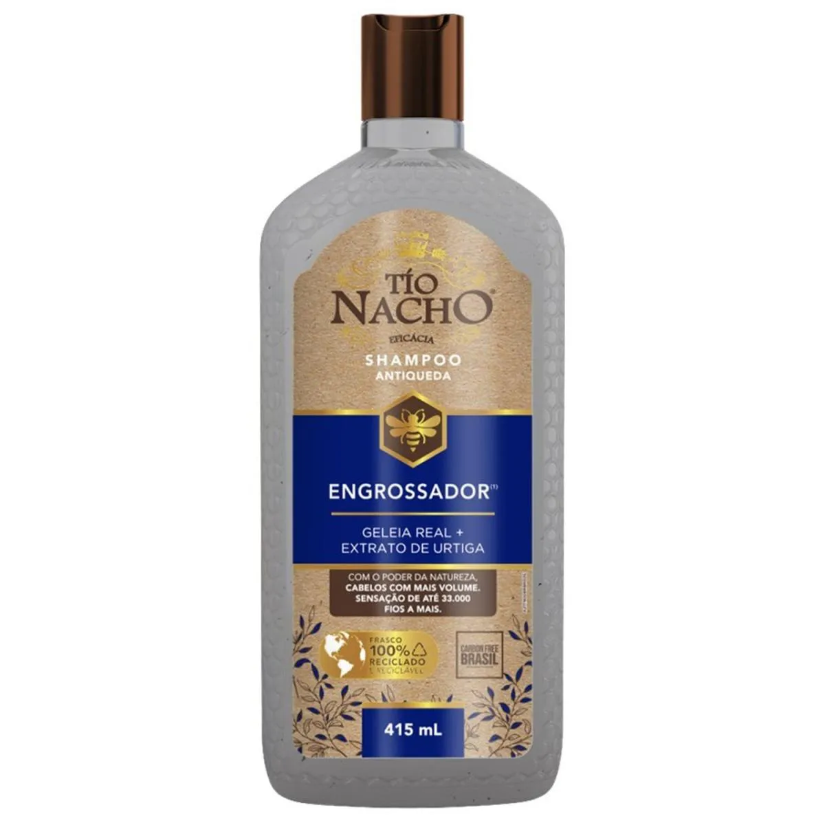 TIO NACHO SHAMPOO ANTIQUEDA ENGROSSADOR COM GELEIA REAL + EXTRATO DE URTIGA 415ML (7898949409922)
