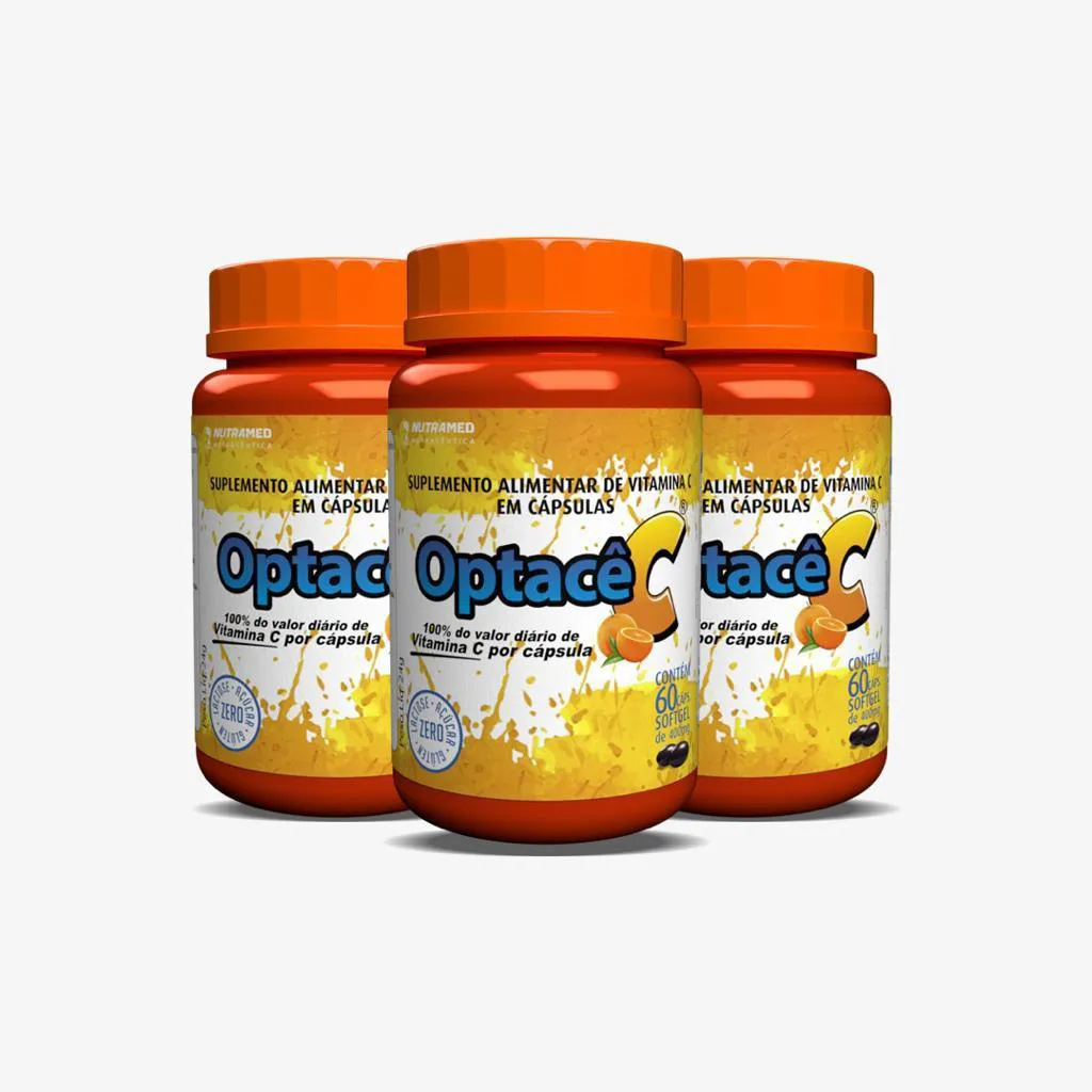 OPTACê C - VITAMINA C - 60 CáPSULAS - KIT  3 UNIDADES