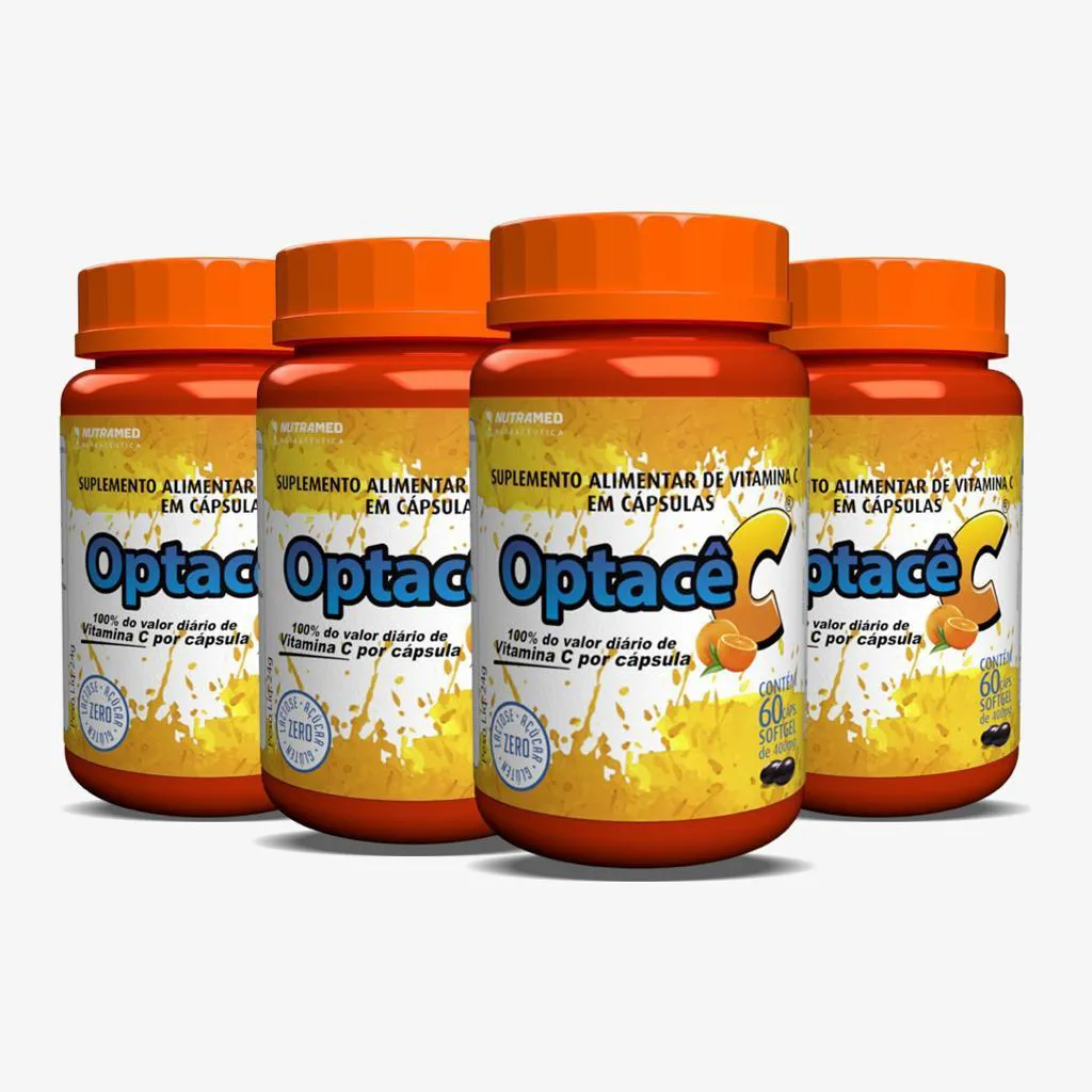 OPTACê C - VITAMINA C - 60 CáPSULAS - KIT  4 UNIDADES