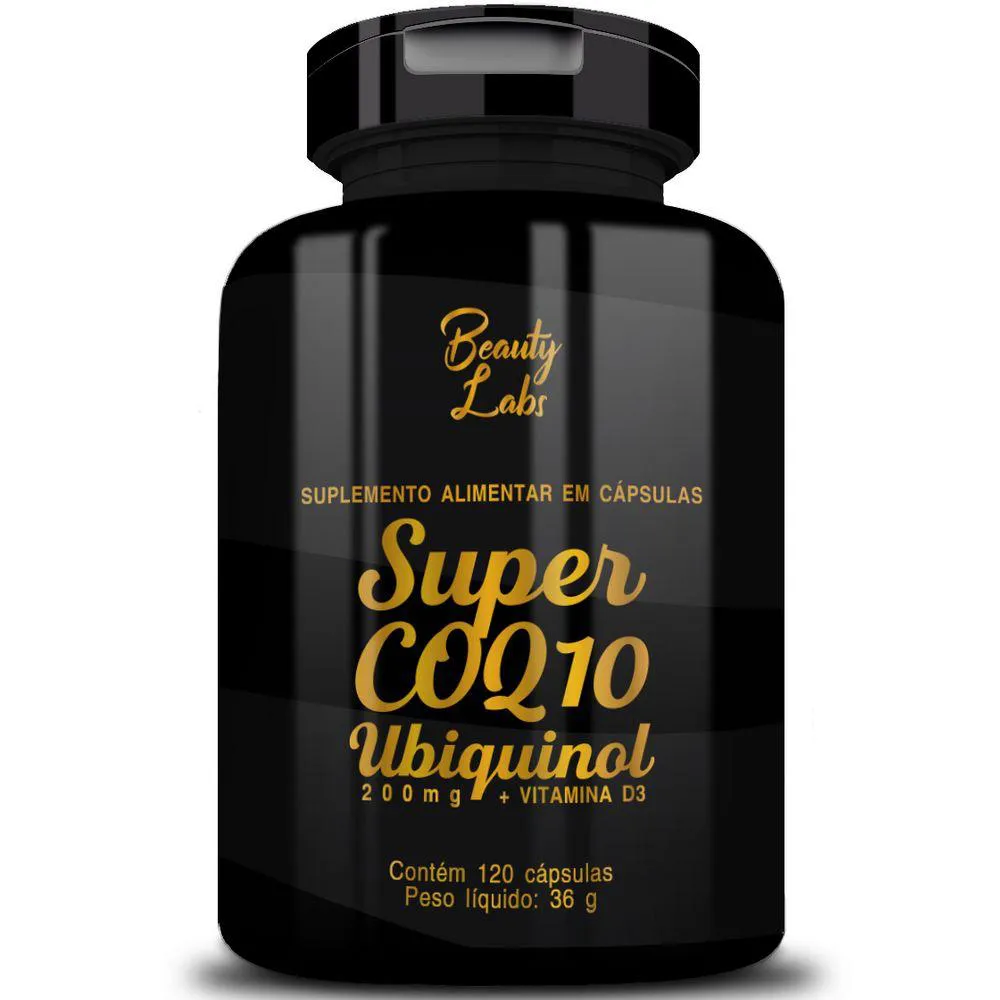SUPER COENZIMA Q10 UBIQUINOL - COQ10 + VIT D3 - 120 CAPS - BEAUTY LABS ORIGINAL