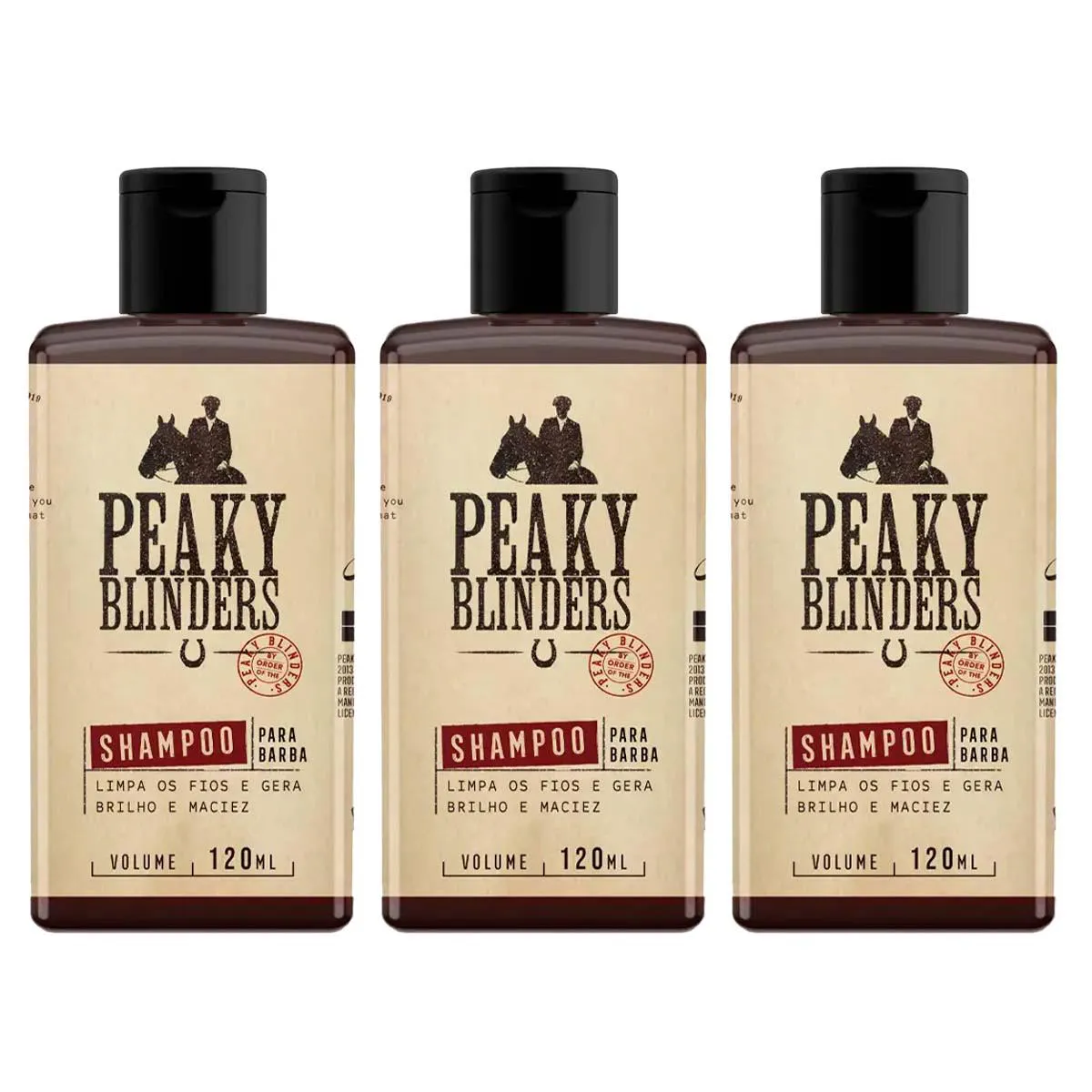 KIT 3X SHAMPOO PARA BARBA PEAKY BLINDERS 120ML DON ALCIDES