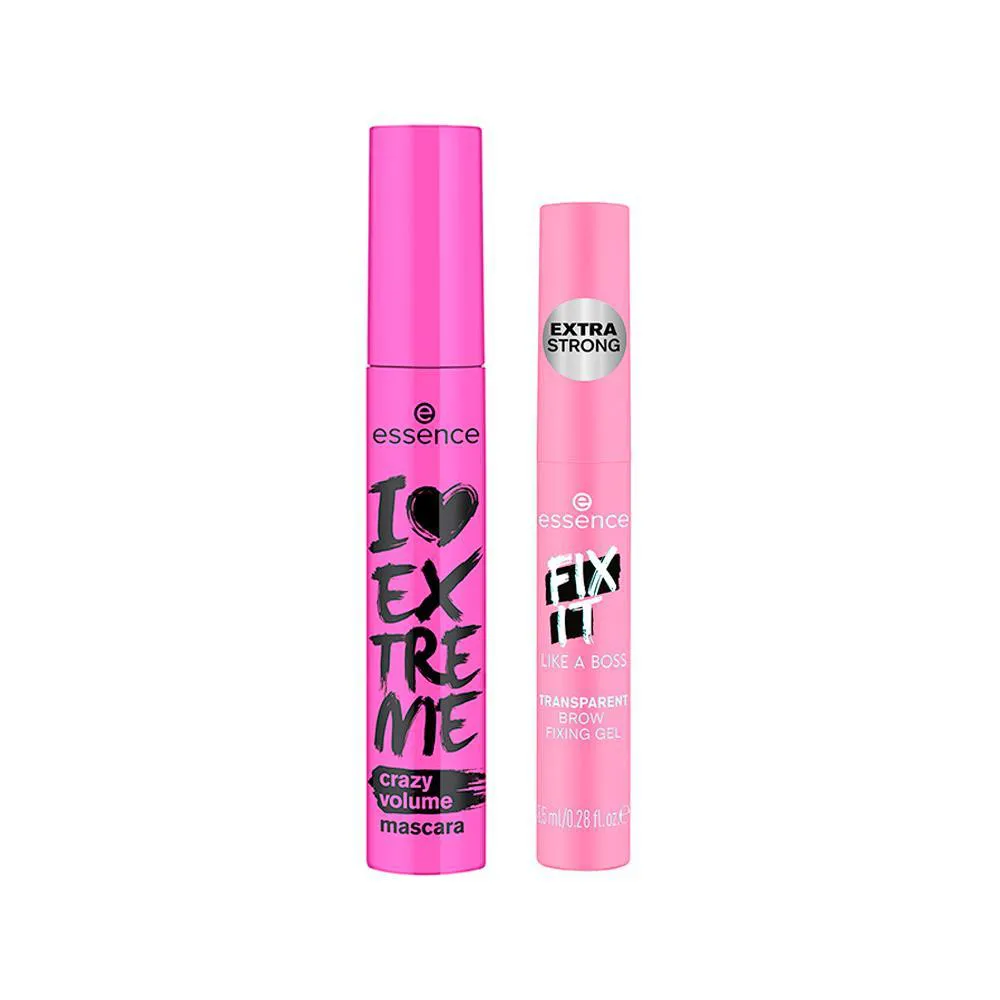 KIT ESSENCE - MáSCARA PARA CíLIOS PRETA 12ML E MáSCARA PARA CíLIOS TRANSPARENTE 8,5ML