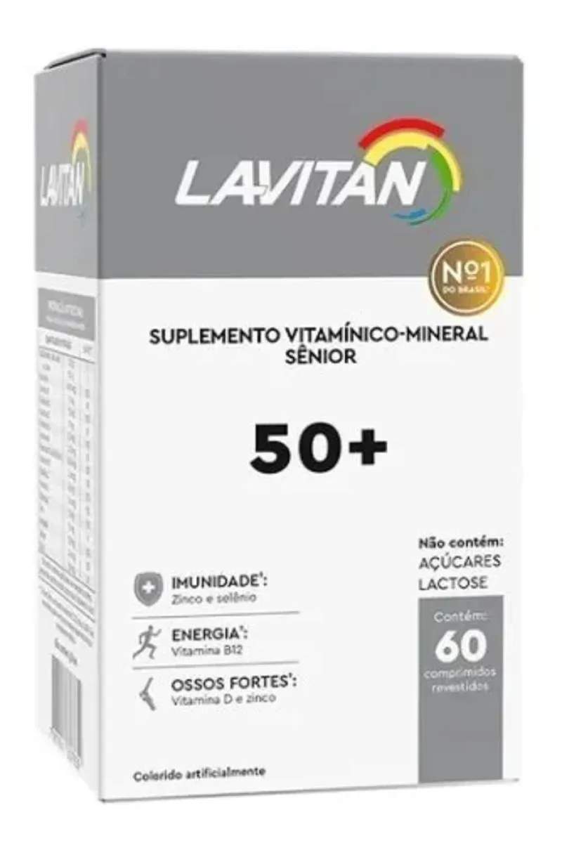 SUPLEMENTO LAVITAN 50+ SêNIOR 60 CáPSULAS - CIMED