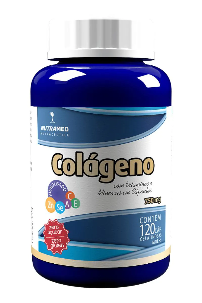 COLáGENO HIDROLISADO + VITAMINAS E MINEIRAIS - 120 CáPSULAS