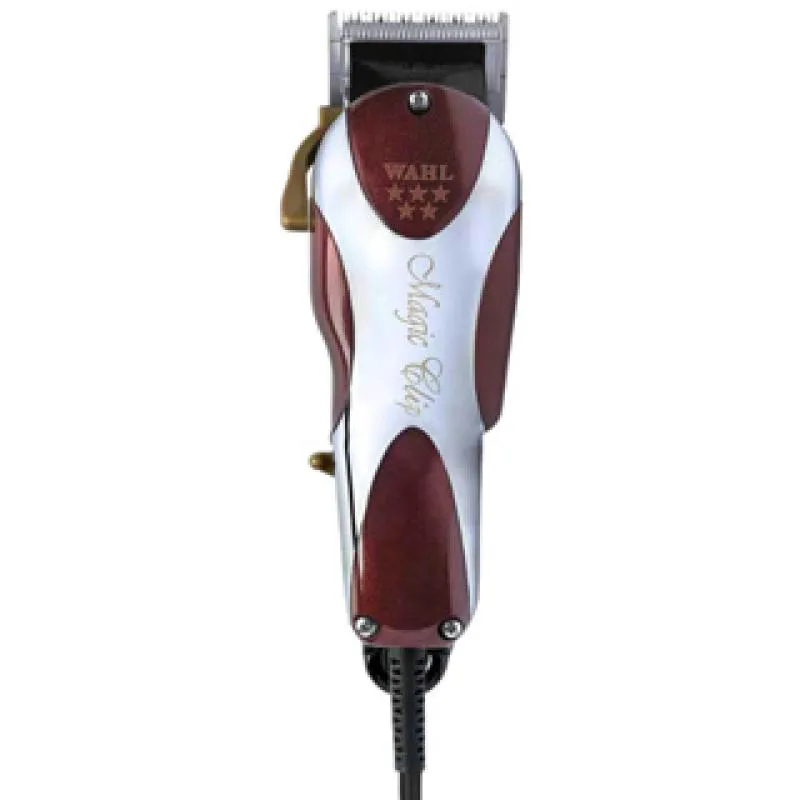 MáQUINA DE CORTE MAGIC CLIP PRATA/VERMELHA 220V WAHL LINHA PROFISSIONAL