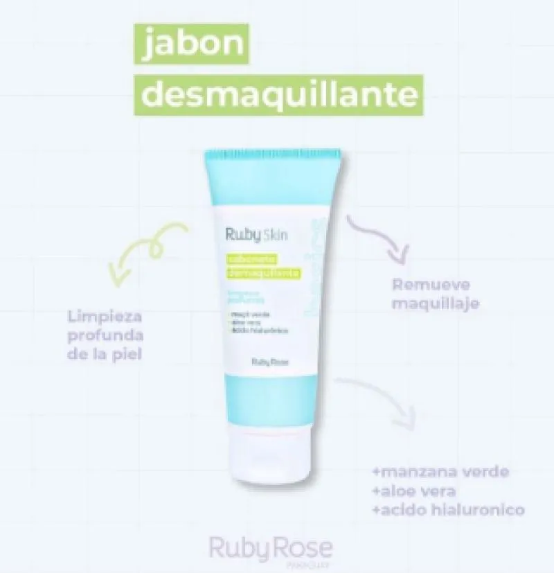 SABONETE DEMAQUILANTE RUBY SKIN 120ML HB-325 RUBY ROSE LANçAMENTO