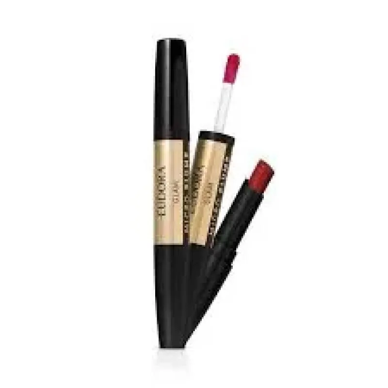 BATOM DUO VERMELHO ÚNICO GLAM MICRO PLUMP EUDORA 1,8G