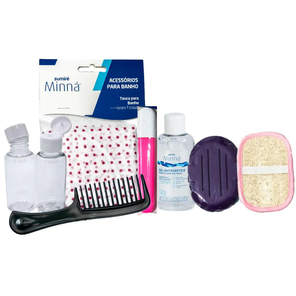 KIT MINNá PARA VIAGEM COMPLETO (7 PRODUTOS)