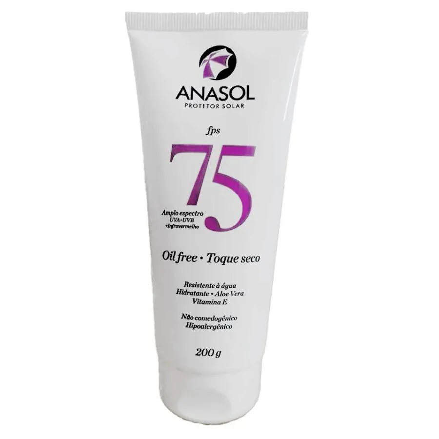 PROTETOR SOLAR OIL FREE TOQUE SECO FPS 75 200G - ANASOL