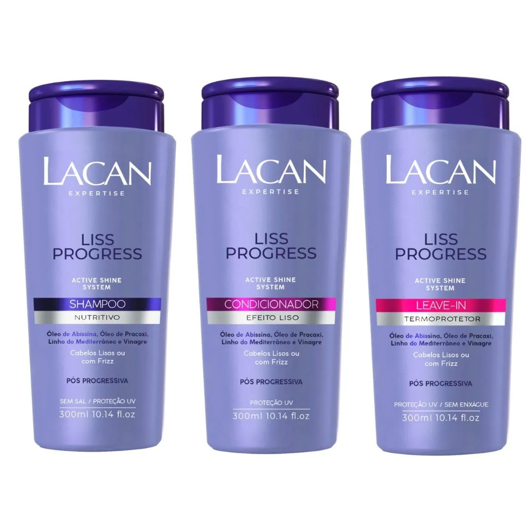 KIT LACAN LISS PROGRESS SHAMPOO COND LEAVE IN TERMOPROTETOR