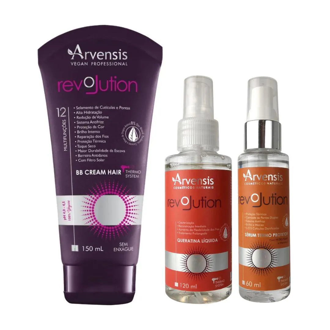 KIT ARVENSIS REVOLUTION BB CREAM HAIR + QUERATINA + SERUM